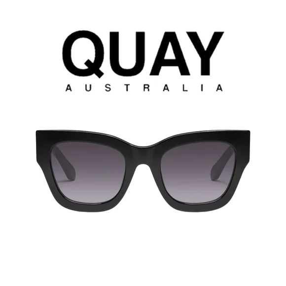 QUAY AUSTRALIA - By The Way Sunglasses- Black, Smoke - Picture 1 of 8